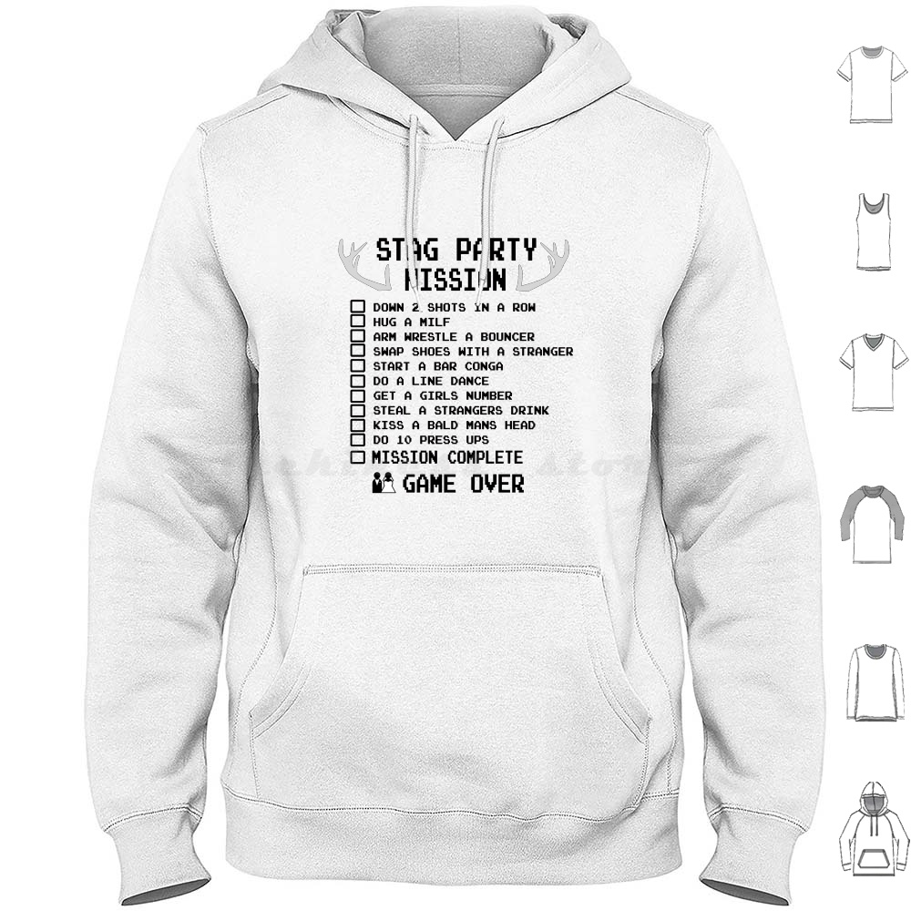 Men'S Grooming Checklist - Junggesellenabschied-Checklist Lustiges Junggesellenhemd Hoodie Baumwolle Langarm