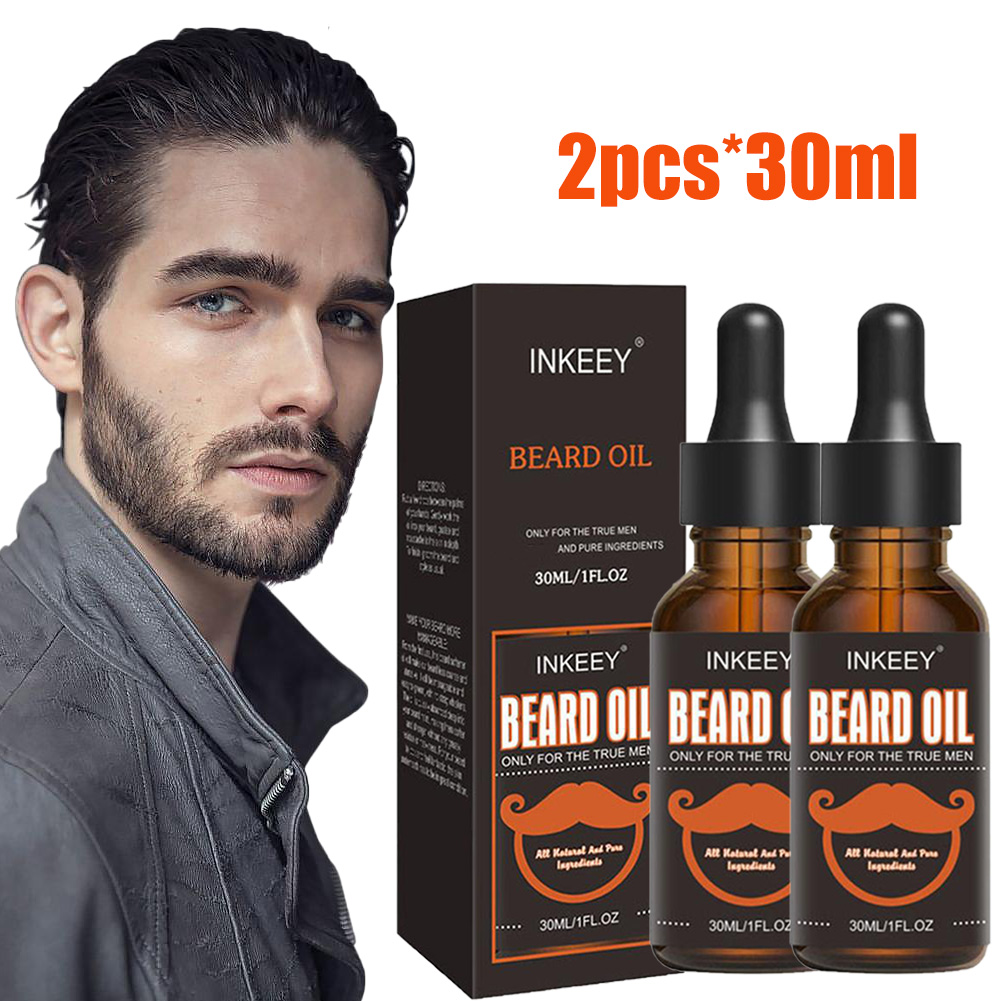 Beard Oil Growth - 2 Stück Bart pflege öl für