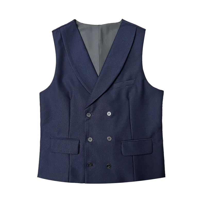 Men'S Grooming Club - Männer Luxus Zweireiher Design feste Weste