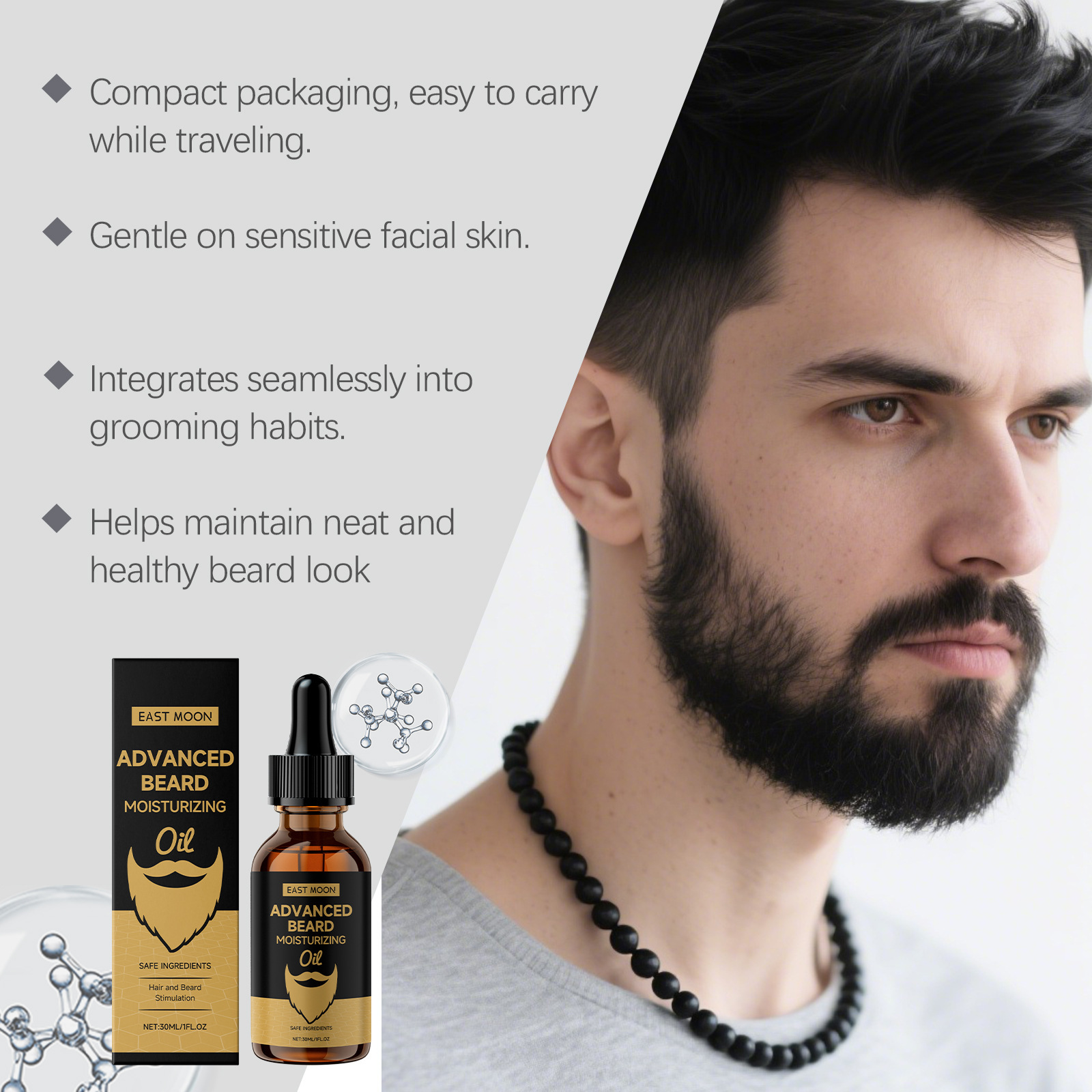 East Moon Rosmarin Bartpflegeö – Beard Oil Growth Bewertung und Preis