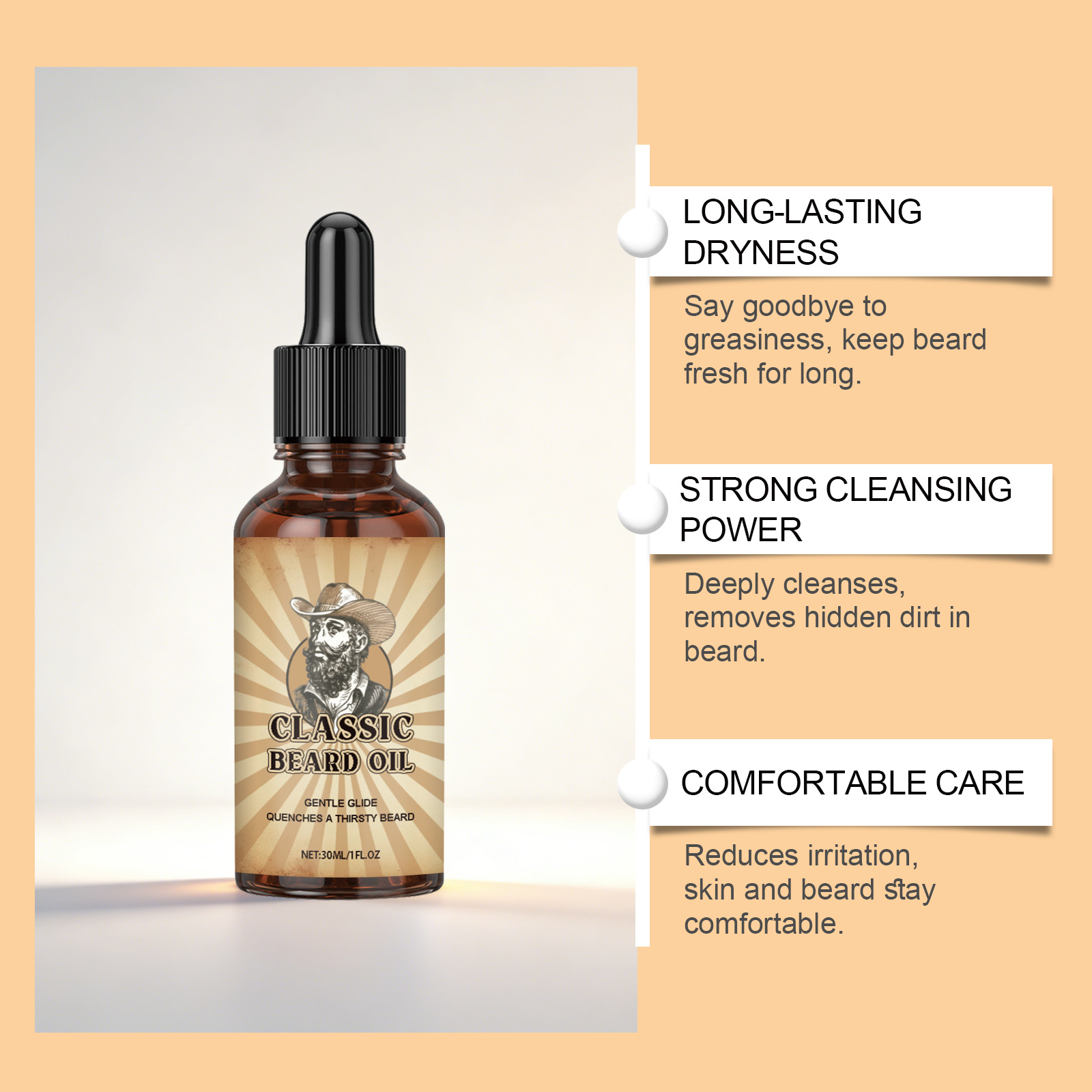 Bartwachstumspflege, ätherisch – Beard Oil Growth Bewertung und Preis