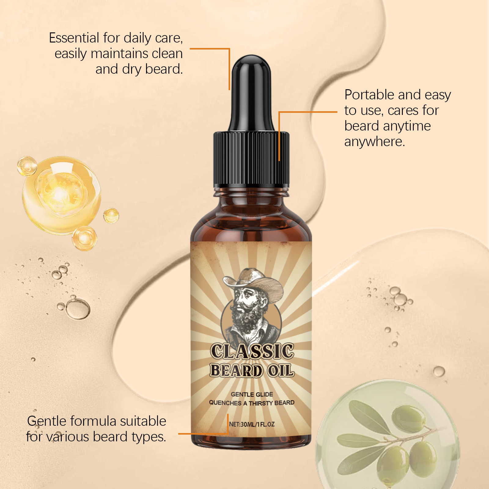 Bartwachstumspflege, ätherisch – Beard Oil Growth Bewertung und Preis