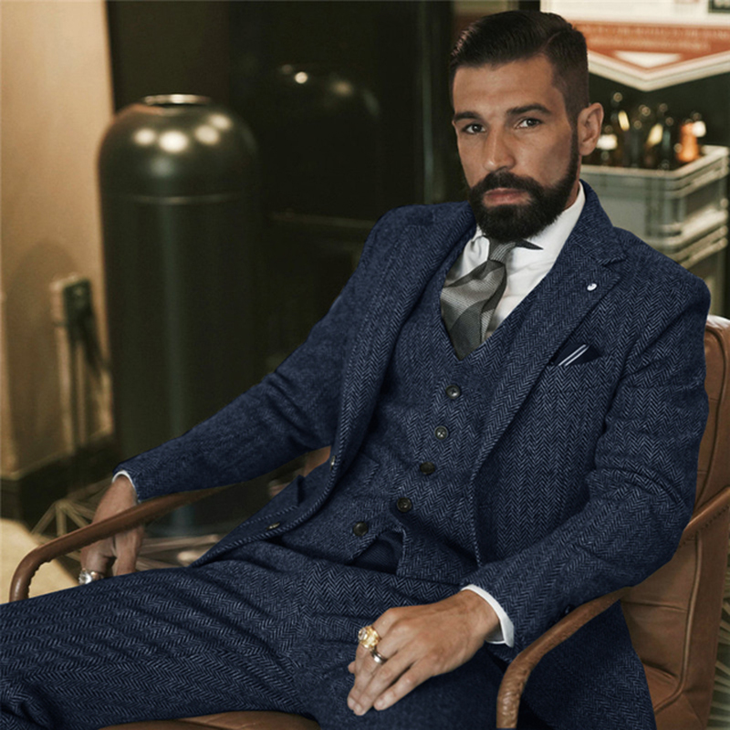 Grauer Woll-Tweed-Winteranzug  – Men'S Grooming Room Bewertung und Preis